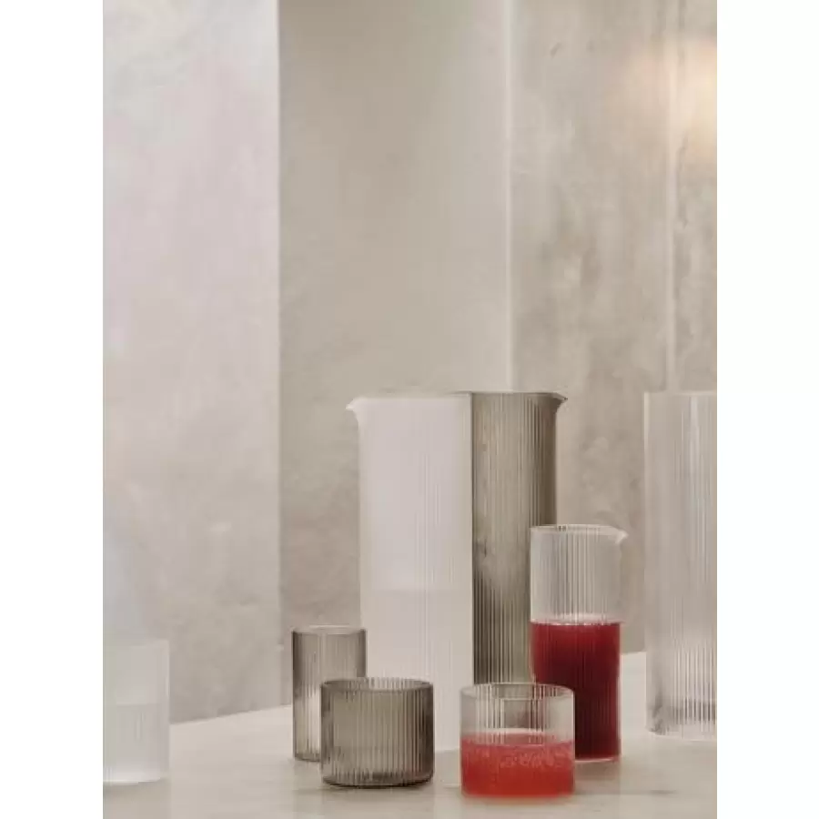 ferm LIVING - Ripple Low Glasses, Klar
