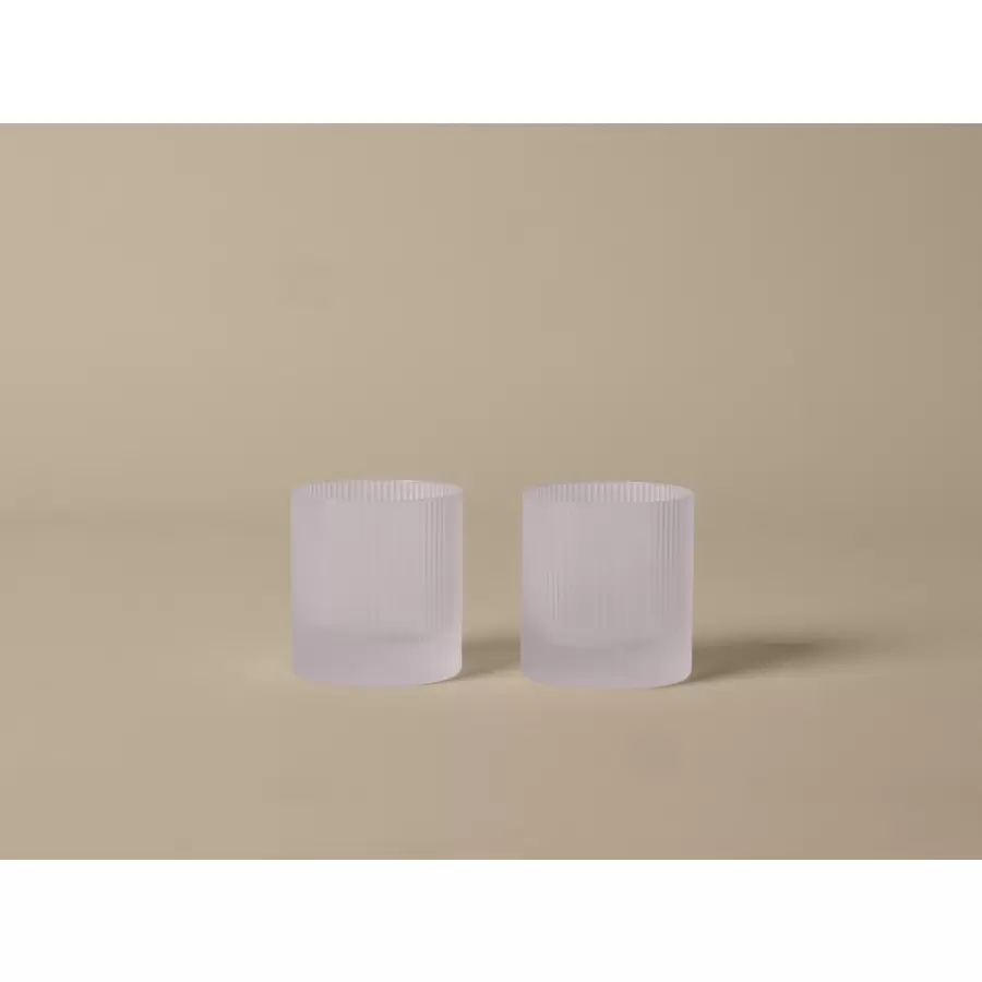 ferm LIVING - Ripple  mundblæsteTumbler Glas - Sæt m 2 stk. - frosted