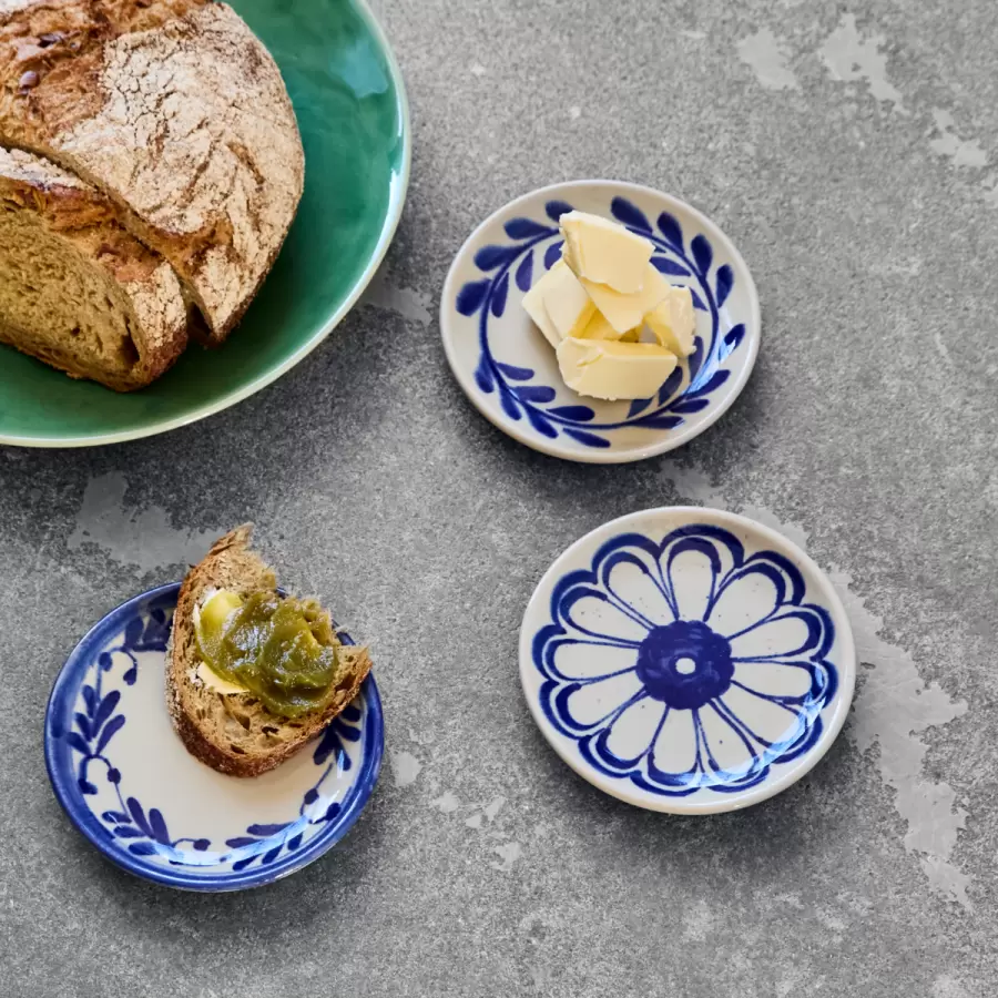 House Doctor - 3 små tallerkener Diva, Blå