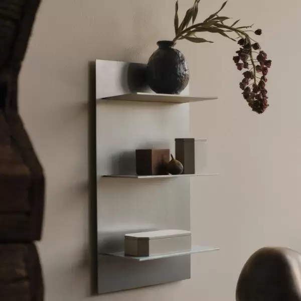 ferm LIVING - Lager Wall Shelf - Triple Small - Aluminium