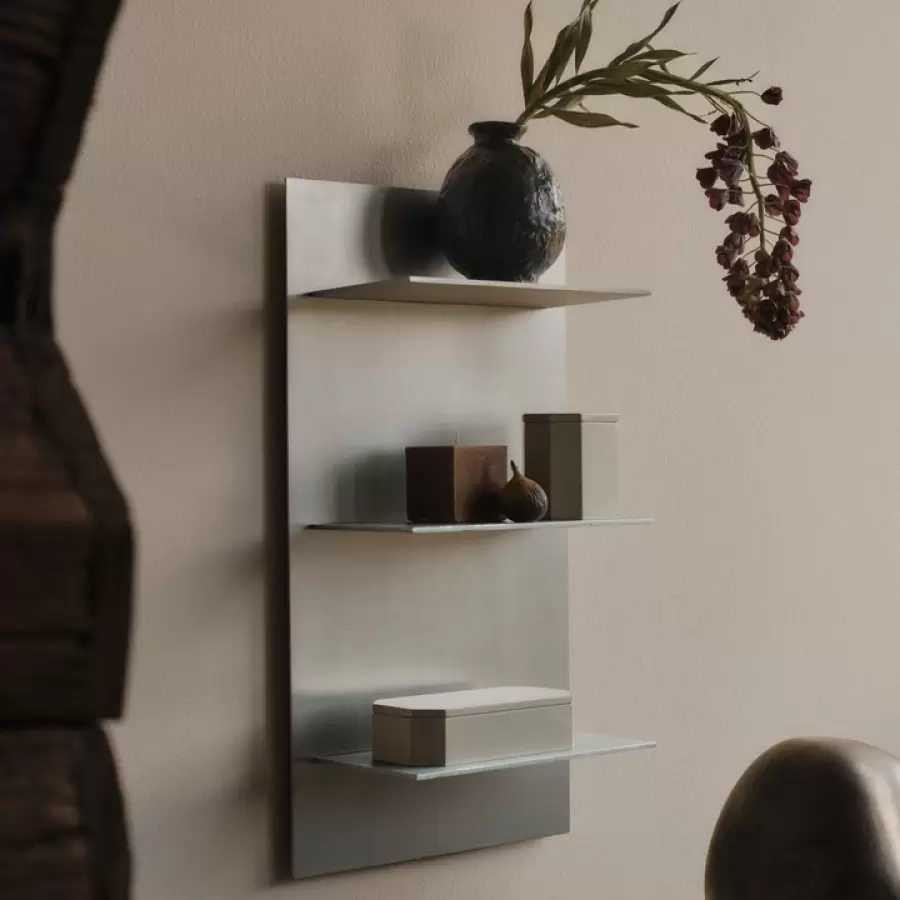 ferm LIVING - Lager Wall Shelf - Triple Small - Aluminium
