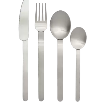 Ferm Living - Bestik Stelo 4 dele, Børstet rustfrit stål Ferm Living - Bestik Stelo 4 dele, Børstet rustfrit stål