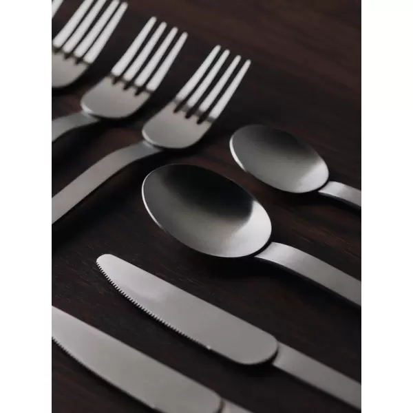 ferm LIVING - Bestik Stelo 4 dele, Børstet rustfrit stål