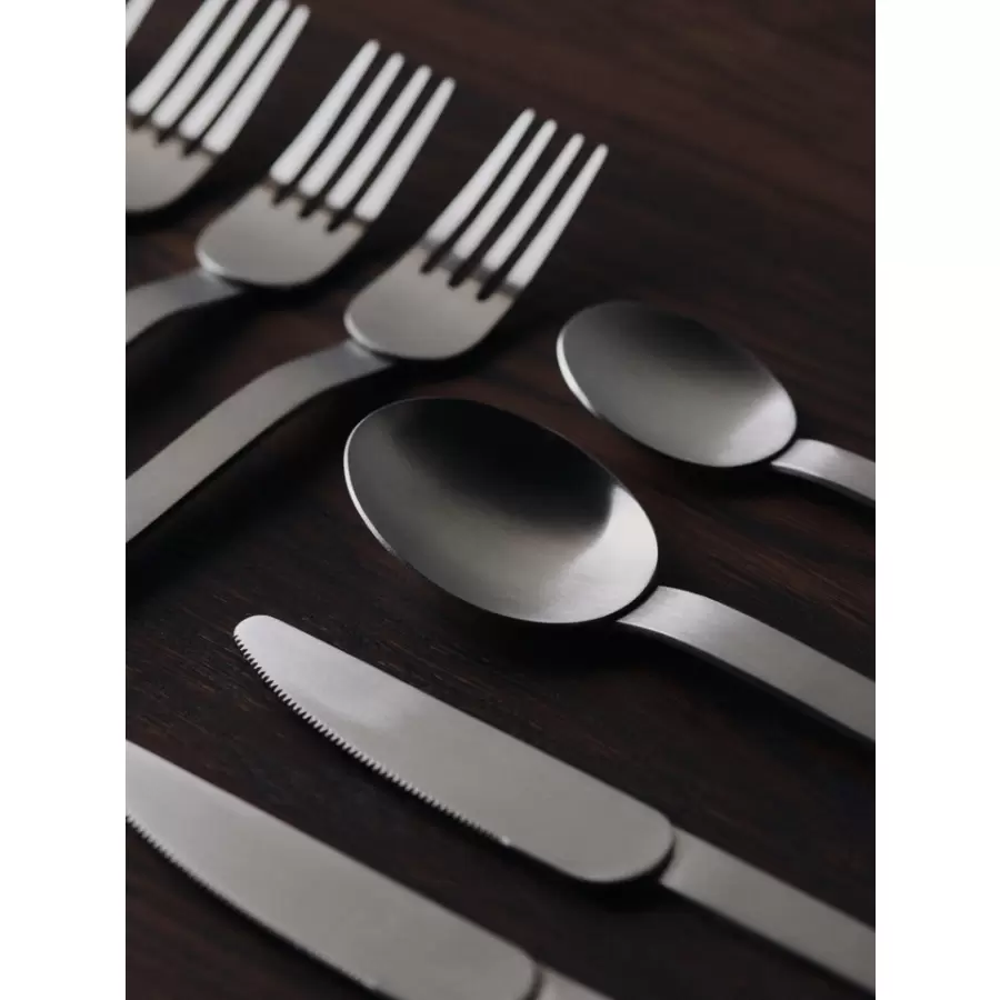 ferm LIVING - Bestik Stelo 4 dele, Børstet rustfrit stål