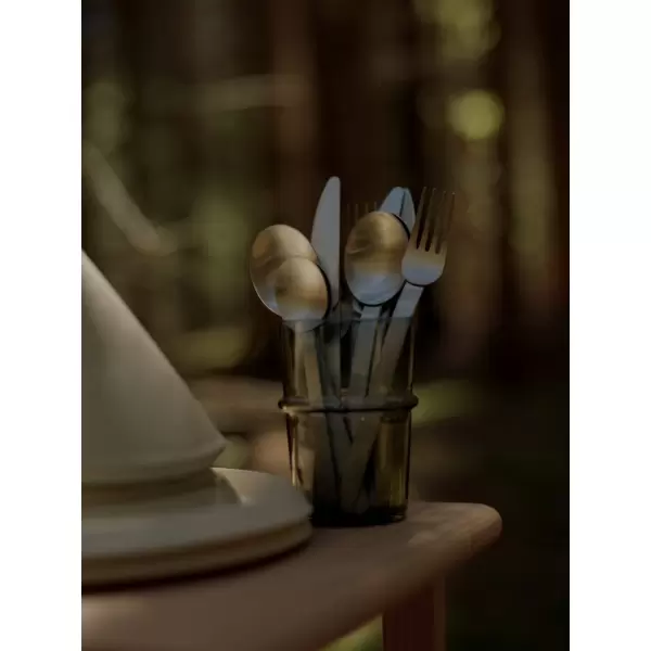 ferm LIVING - Bestik Stelo 4 dele, Børstet rustfrit stål