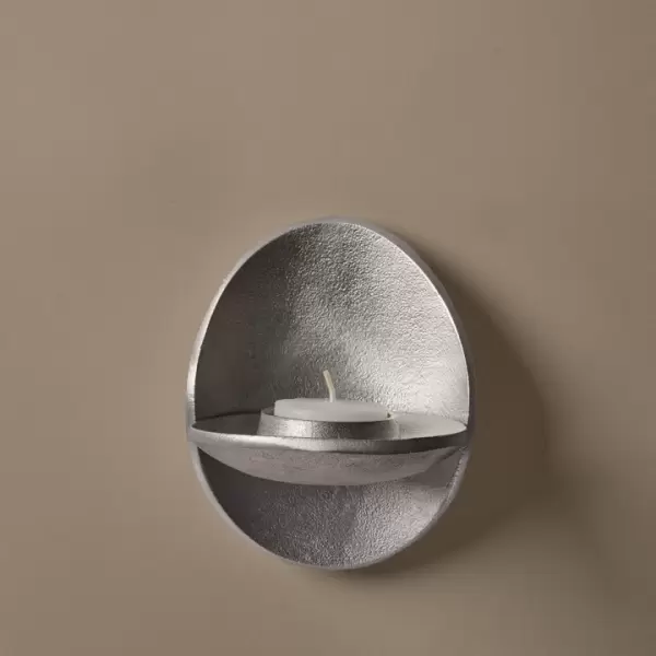 ferm LIVING - Agapé fyrfads væg-lysestage recycled Aluminium