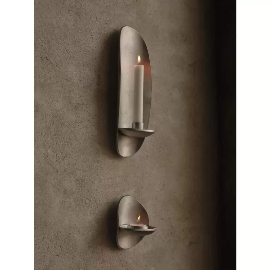 ferm LIVING - Agapé Væglysestage, Kronelys Sølvfinish