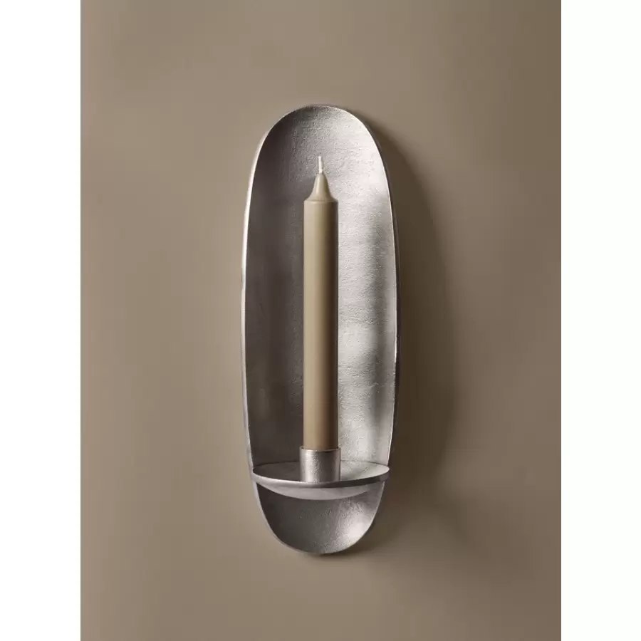 ferm LIVING - Agapé Væglysestage, Kronelys Sølvfinish