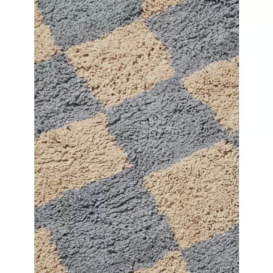 ferm LIVING - Mara vaskbart tæppe 80*150, Mist Blue/Warm Sand