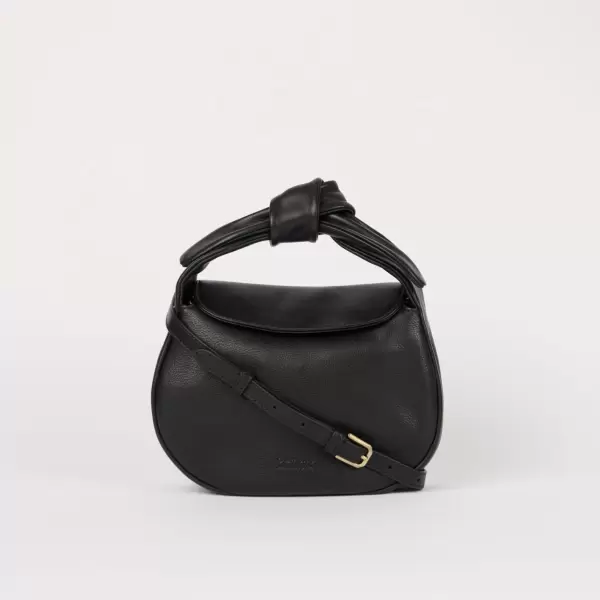 O My Bag - Crossbody Coco Croissant Soft Grain Leather, Black