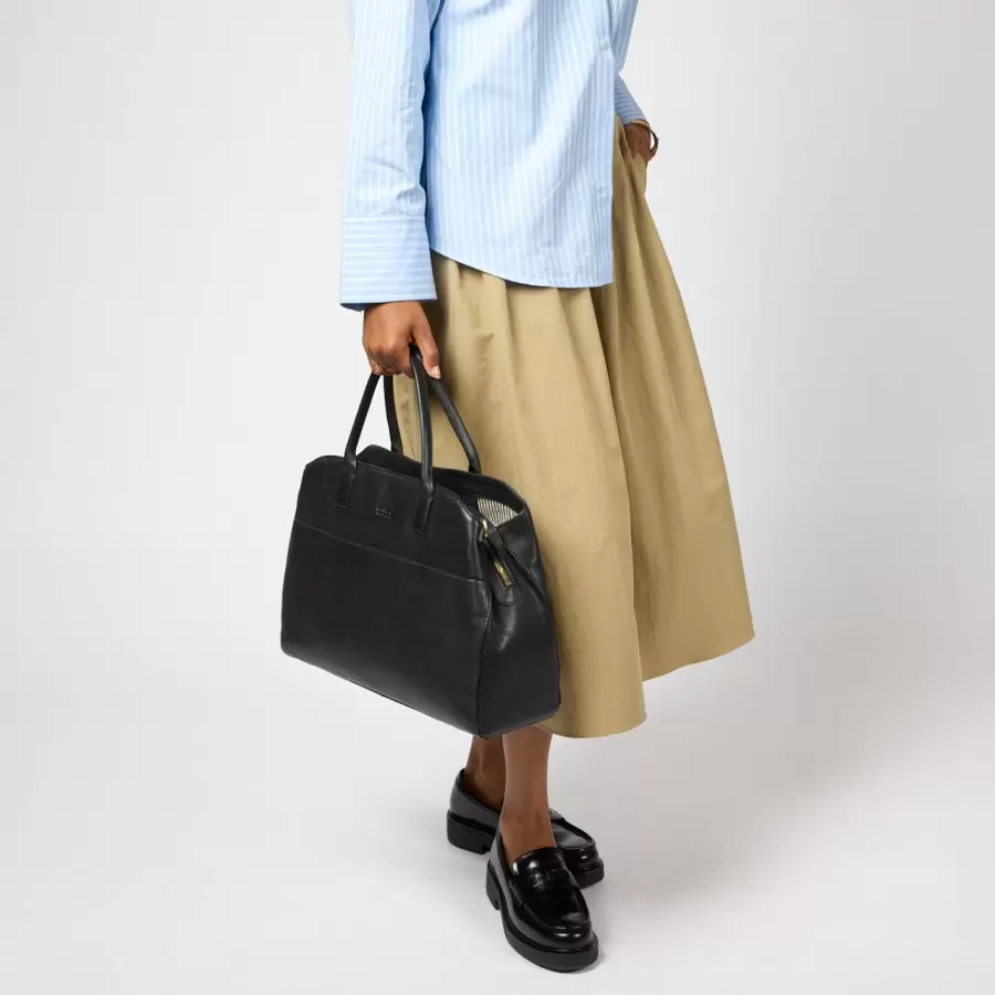 O My Bag - Arbejdstaske Rita Soft Grain Leather, Black
