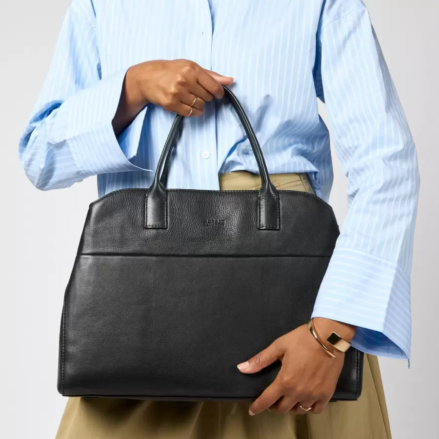 O My Bag - Arbejdstaske Rita Soft Grain Leather, Black