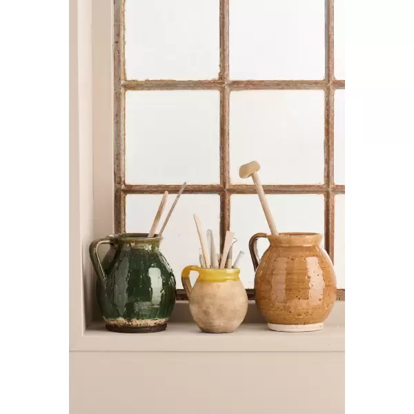 Ib Laursen - Vase m/hank Avignon Natur/Mustard