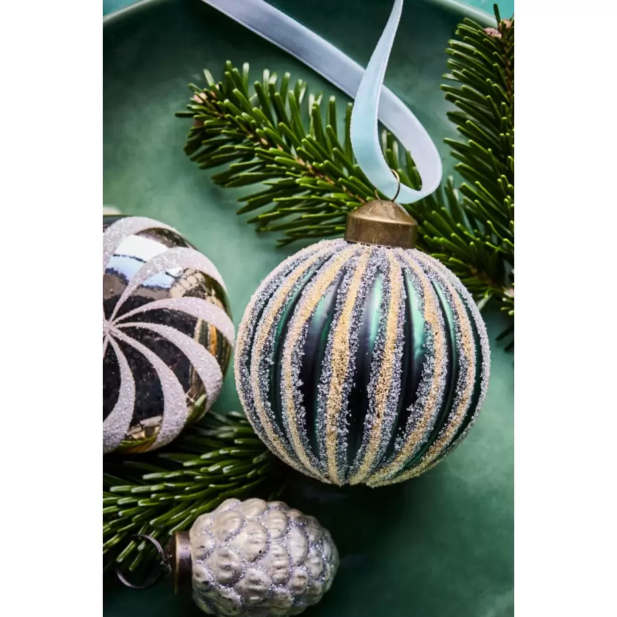 House Doctor - 4 julekugler Frost, Grøn Ø:8