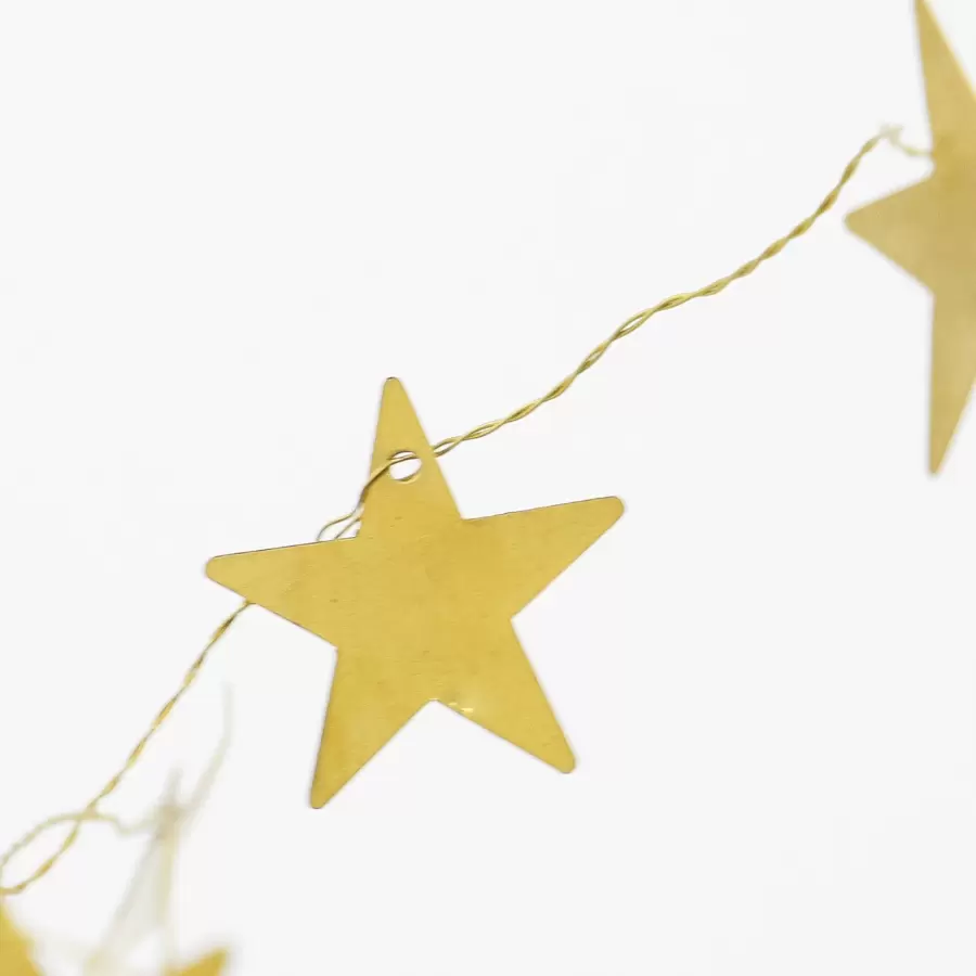 House Doctor - Stjerneguirlande, Antik messinglook 250cm.