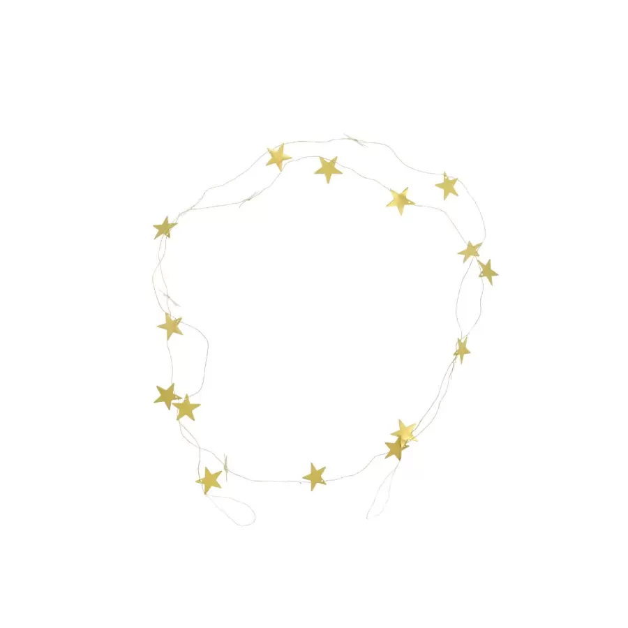 House Doctor - Stjerneguirlande, Antik messinglook 250cm.