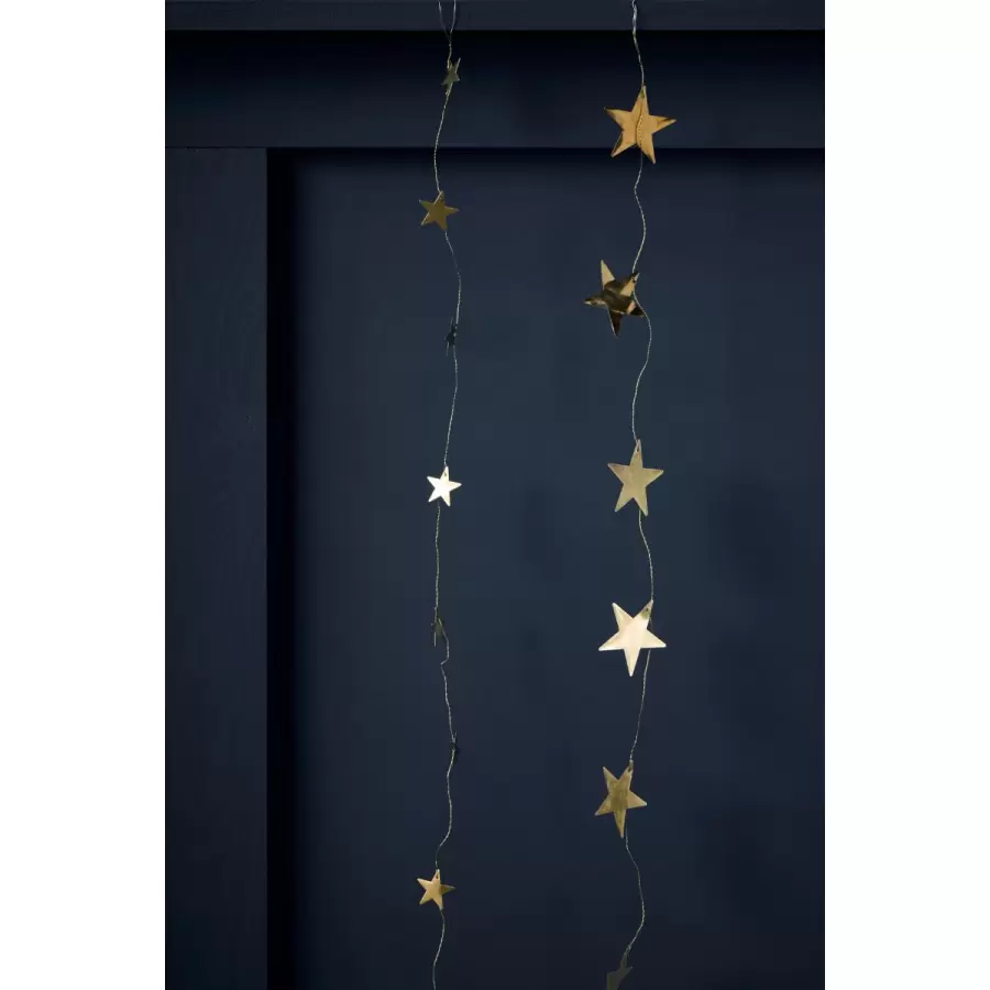House Doctor - Stjerneguirlande, Antik messinglook 250cm.