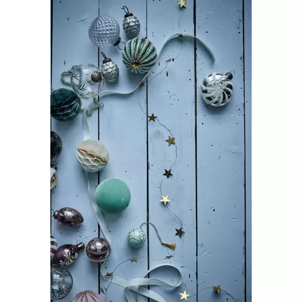 House Doctor - Stjerneguirlande, Antik messinglook 250cm.