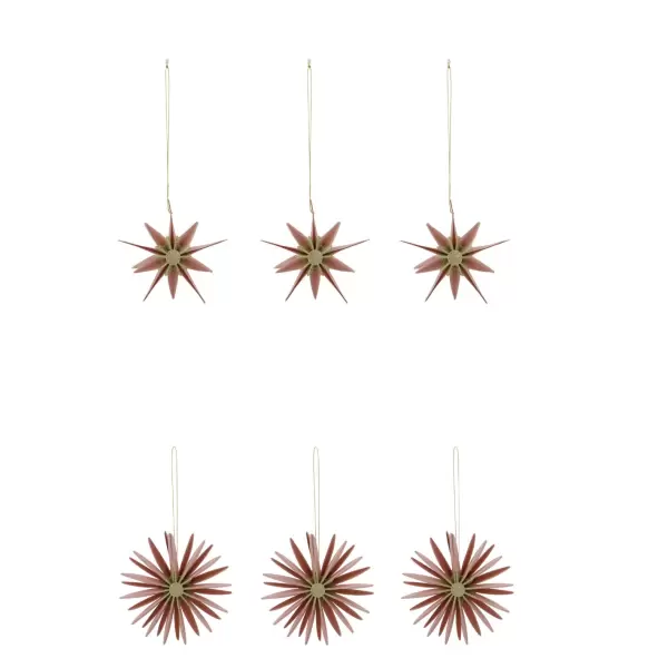 House Doctor - 6 Juleornamenter Stari, Rosa/Champagne