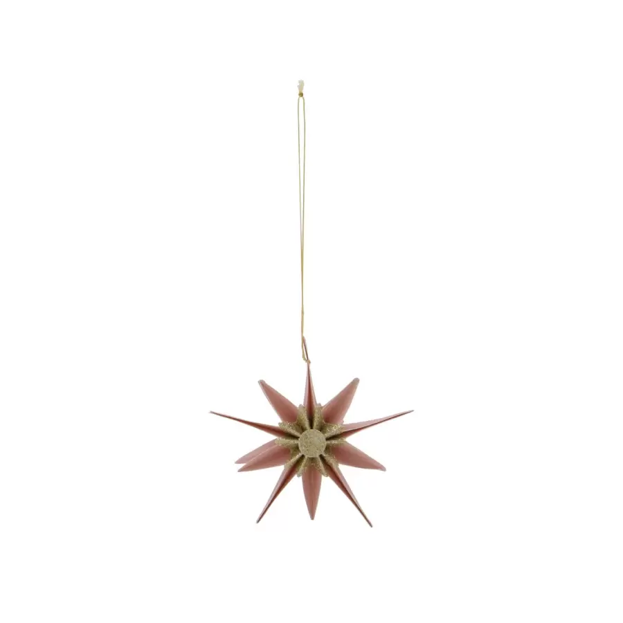House Doctor - 6 Juleornamenter Stari, Rosa/Champagne