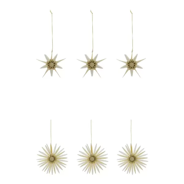 House Doctor - 6 Juleornamenter Stari, Offwhite/Champagne