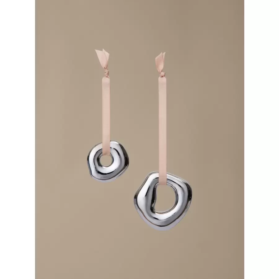ferm LIVING - 2 ornamenter Orrith, Sølvfinish