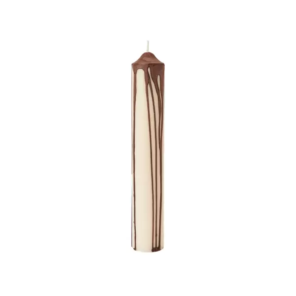 ferm LIVING - Bloklys Dryp, Dark Chocolate Ø:5*30