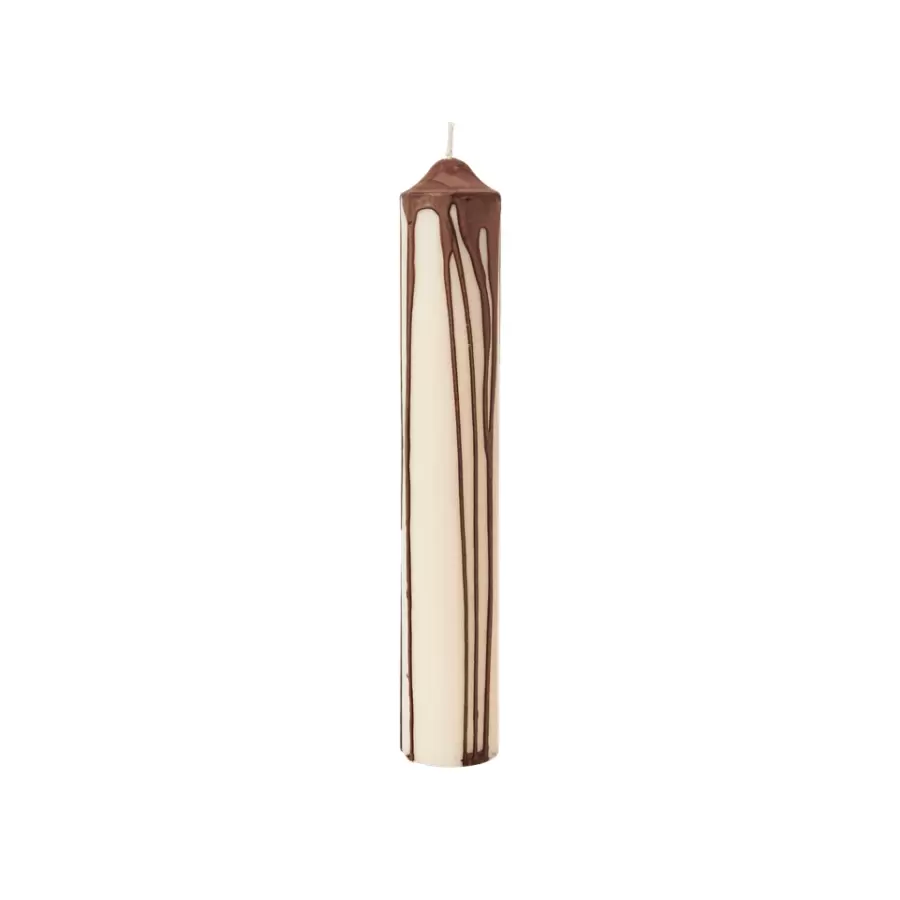 ferm LIVING - Bloklys Dryp, Dark Chocolate Ø:5*30