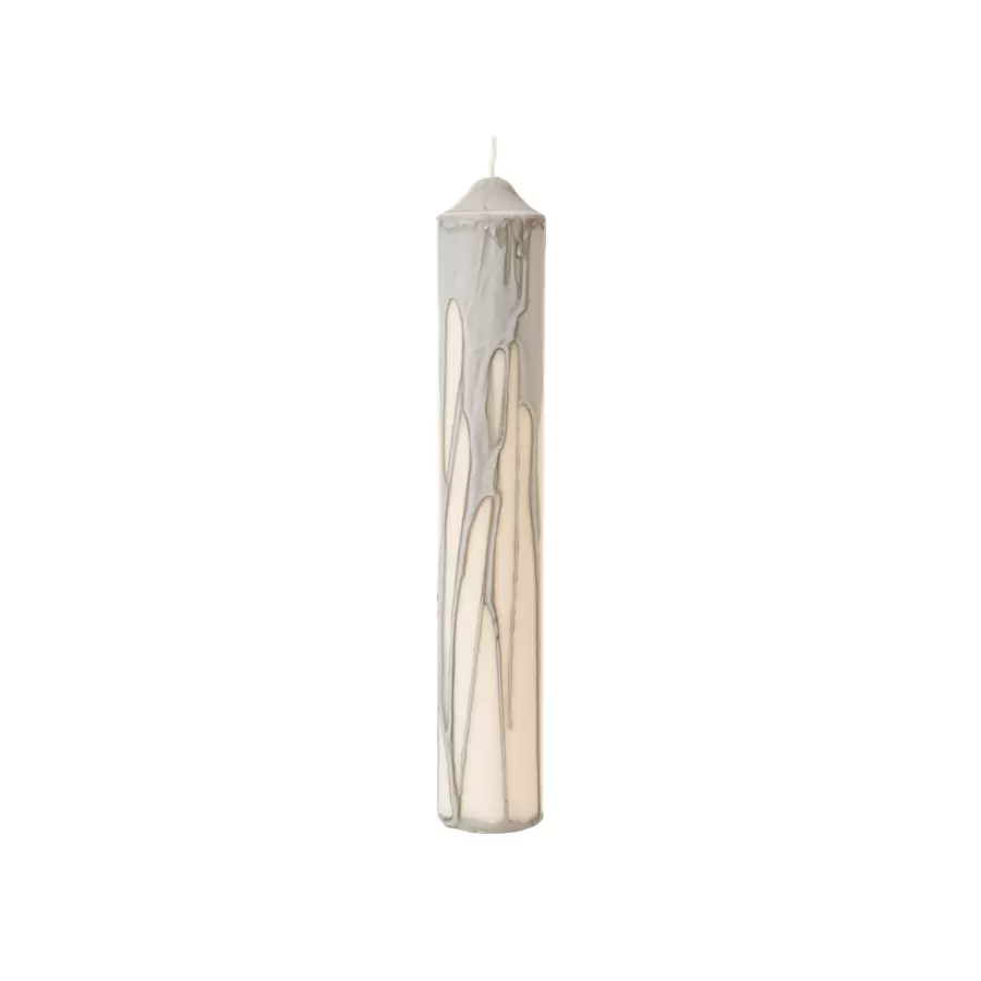 ferm LIVING - Bloklys Dryp, Warm Grey Ø:5*30