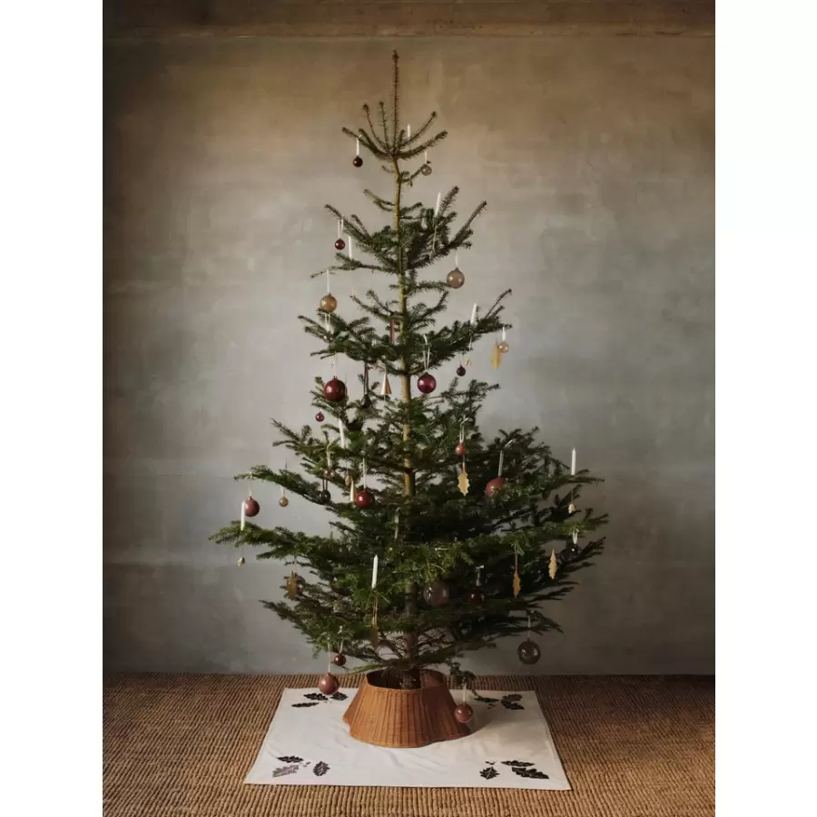 ferm LIVING - 4 stk i sæt -Oak Leaf Christmas Tree Holders, messing
