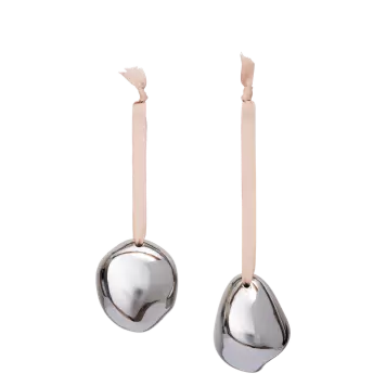 Ferm Living - 2 juleornamenter Bellure, Sølvfinish