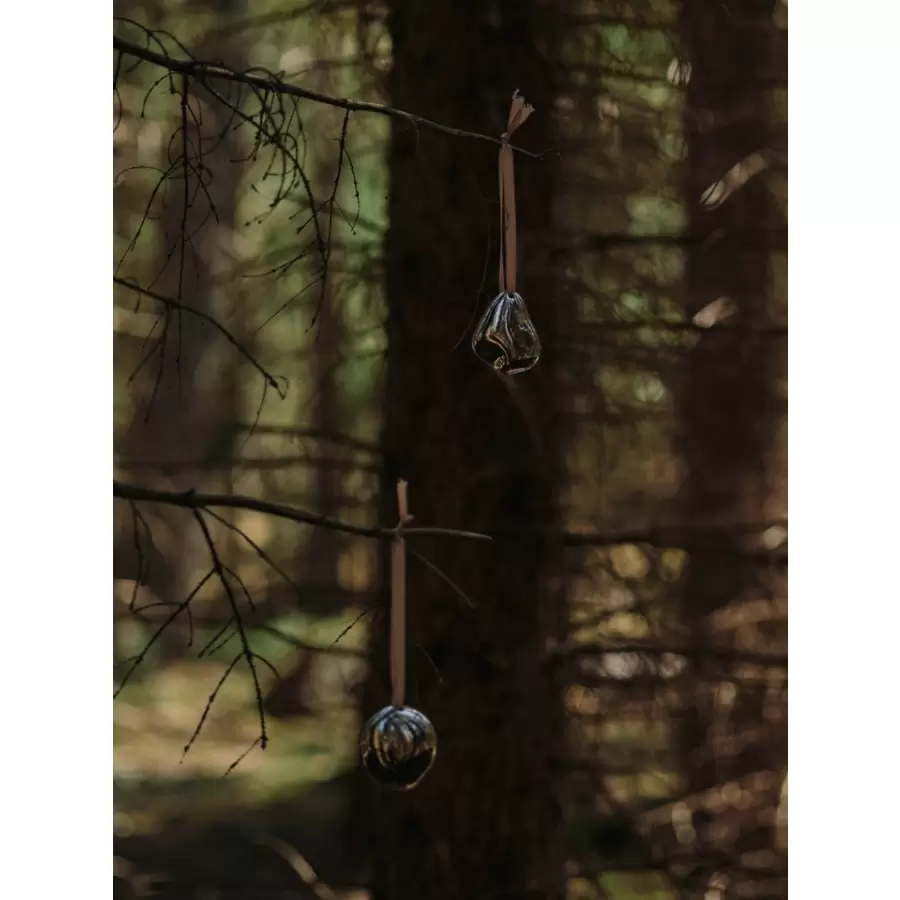 ferm LIVING - 2 juleornamenter Bellure, Sølvfinish