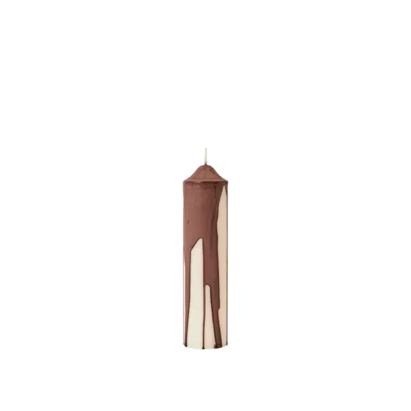 ferm LIVING - Dryp Pillar Candle - H20 - Dark Chocolate