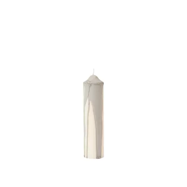 ferm LIVING - Dryp Pillar Candle - H20 - Warm Grey