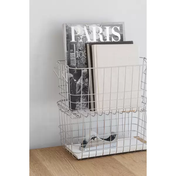Mette Ditmer - STORE-IT basket, small W16,5 x L31 x H16 cm, Chrome