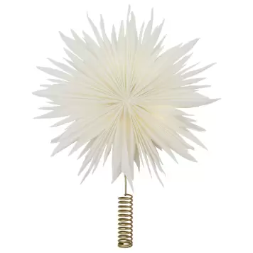House Doctor - Topstjerne Gant med lys LED, Hvid/Messingfinish