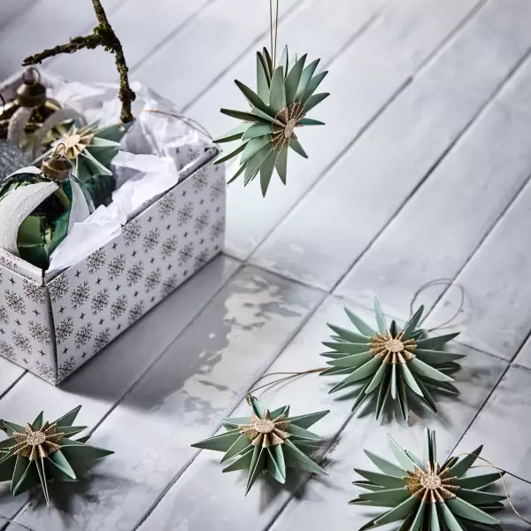 House Doctor - Christmas ornaments, Stari Green;Champagne