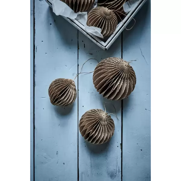 House Doctor - 4 stk. ø8 cm. jule ornamenter, Alsta, Brown