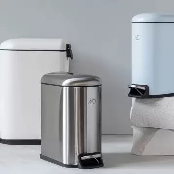 Mette Ditmer - Pedalspand Mini-Walther, Børstet Stål - 5 liter
