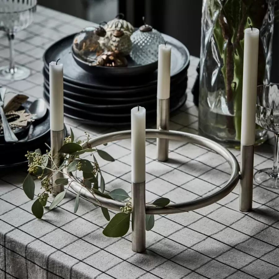 House Doctor - Candle holder, HDMaxi, Advent, antik sølv