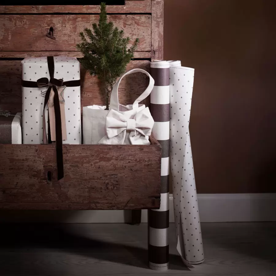 TineK Home - Mega gavepapir, 70 cm, 10 m rulle, mocca