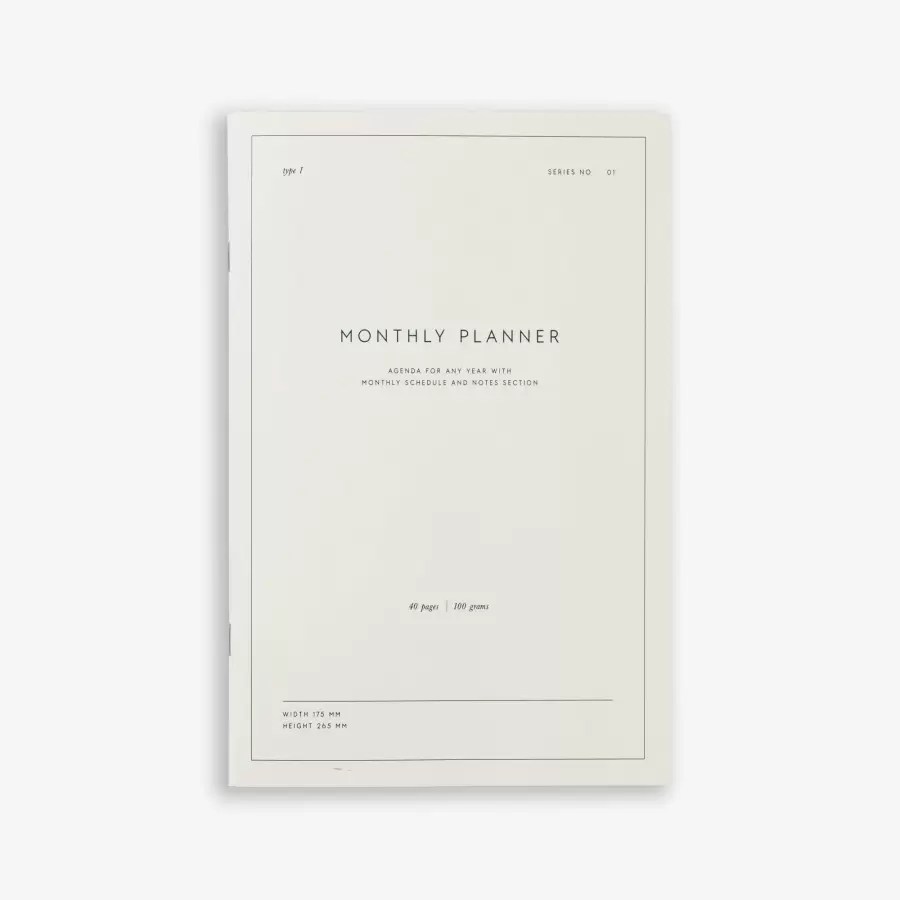 KARTOTEK - Monthly Planner/månedsplan  Notebook
