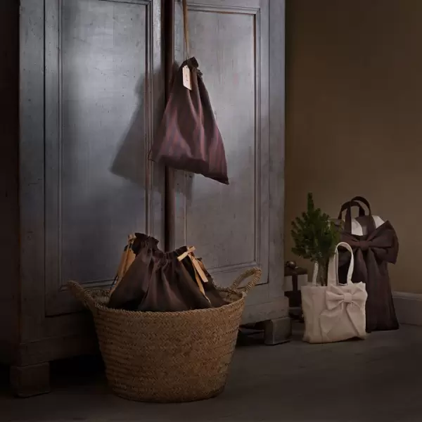 TineK Home - Pakke med 4 Gaveposer til advent, brun