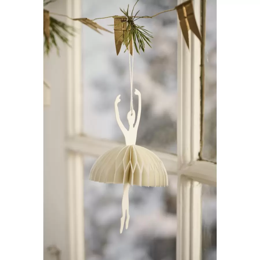 Ib Laursen - Papirklip - Ballerina i releve-position hvid
