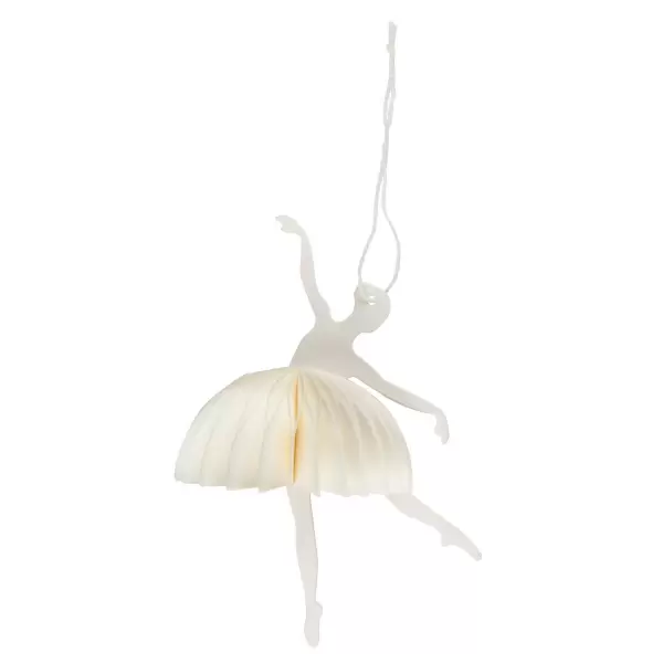 Ib Laursen - Papirklip Ballerina danseposition, hvid