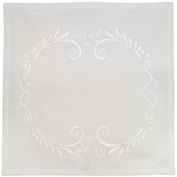 Ib Laursen - Stofserviet hvid m/broderi