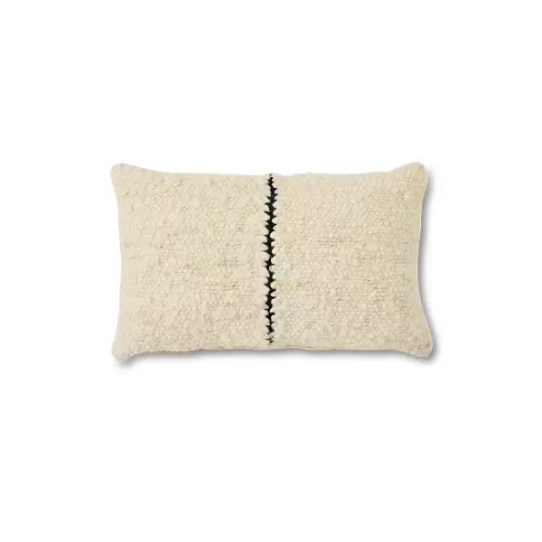 HK living -  Natural wool  striped  cushion  (50x30 cm)