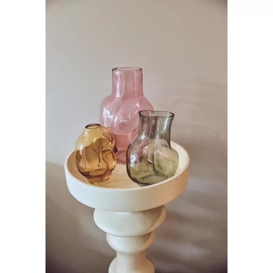 HK living - Gleam glass high  vase, rose