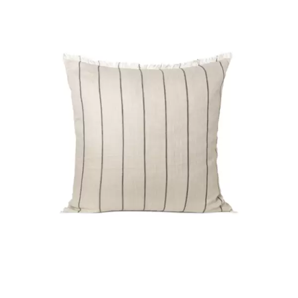 ferm LIVING - Calm Pude, Camel/Black 80*80