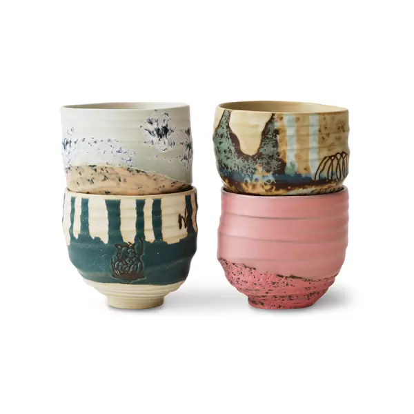HK living - Artist Ceramics Kaffekopper 4 stk.